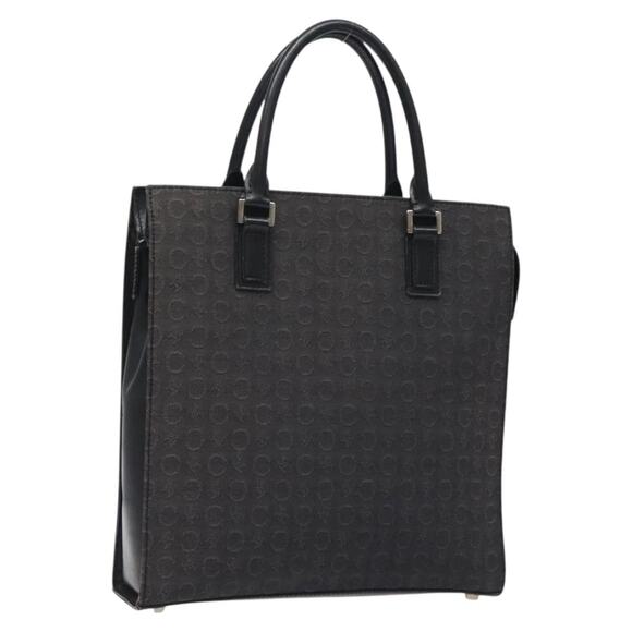 CELINE C Macadam Canvas Hand Bag Gray Silver - Picture 1 of 12